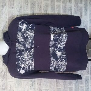 Asphalt navy blue hoodie - men's XL